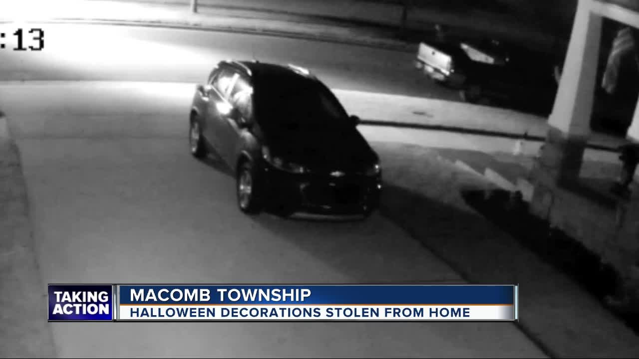 Police looking for men who stole Halloween decorations in Macomb Township