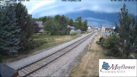 Storms moving by Grinnell, IA Webcam on July 5, 2022 #SteelHighway