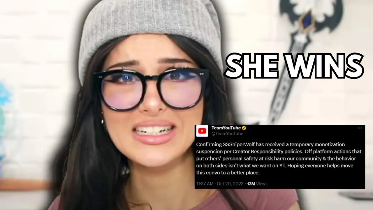 Why I'm On SSSniperWolf's Side - SSSniperWolf and Youtube Response (In Defense of SSSniperWolf)