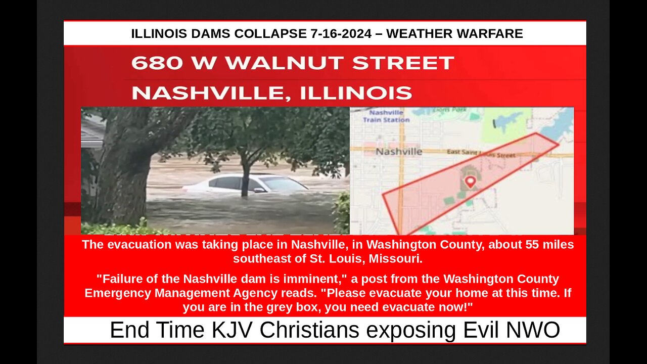 ILLINOIS DAMS COLLAPSE 7-16-2024 – WEATHER WARFARE