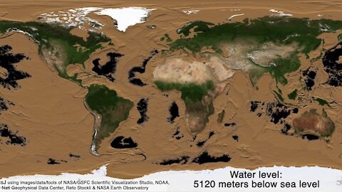 Draining Earth's oceans, revealing the two-thirds of Earth's surface we don't get to see