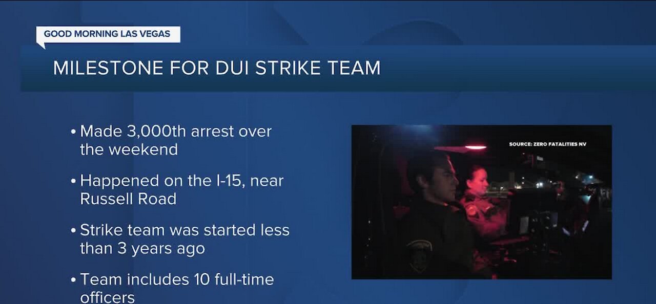 Southern Nevada's DUI Strike Team: 3K arrests in less than 3 years