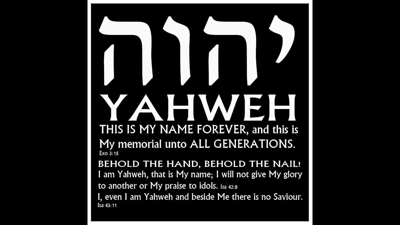 Why I Believe God's name is YaHWèH!