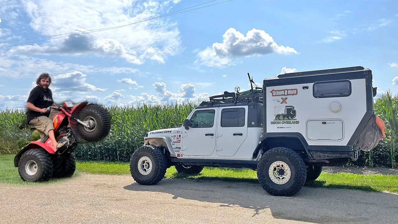 Offroading in the Corn Fields of Illinois while Full Time Truck Camping