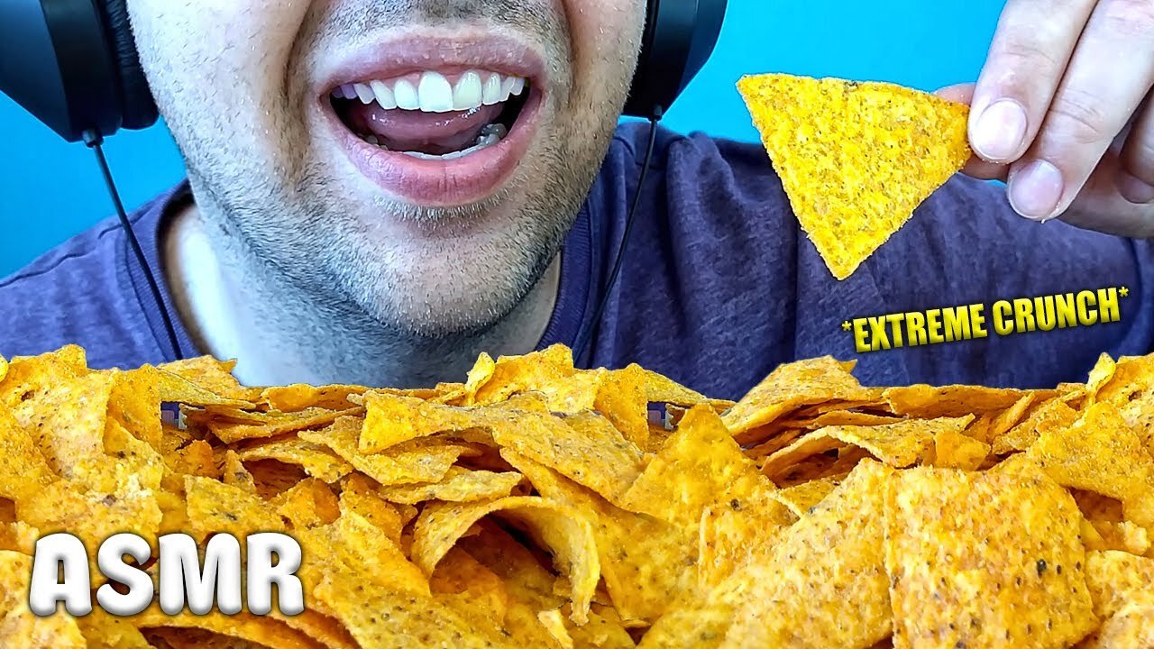 ASMR NACHOS CHIPS *SUPER STEREO EXTREME CRUNCH* EATING SOUNDS (NO TALKING) MUKBANG