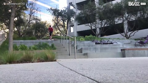 Il filme sa terrible chute en skate, sur une rampe