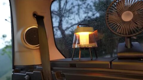 7 &&& Camping alone in the car on the day of the typhoon