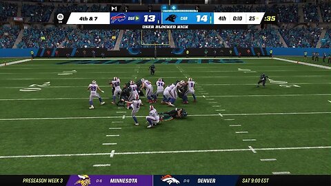 Madden NFL 23 CAR Blocked GW FG attempt