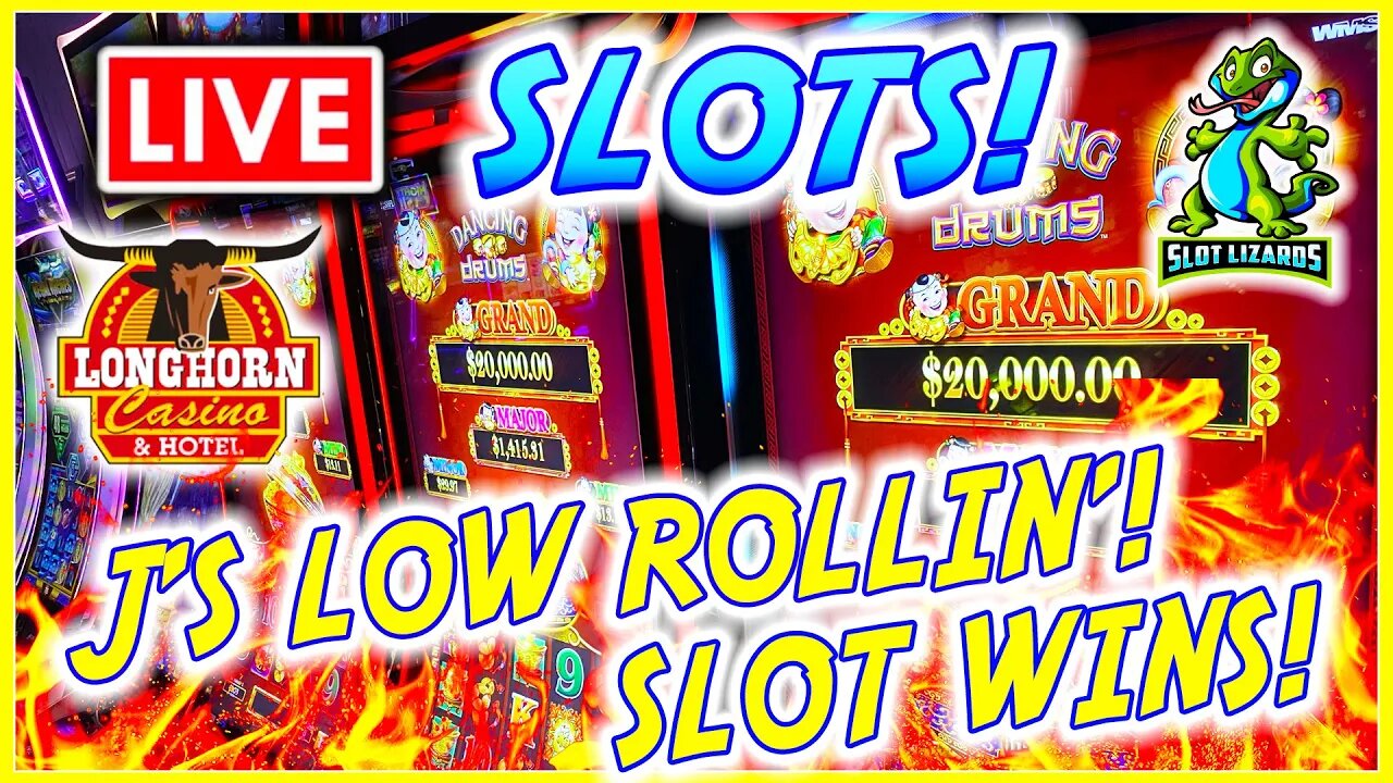 🔴 LIVE SLOTS NOW!!! J'S LOW ROLLIN' WEDNESDAY! EPISODE 37! LONGHORN CASINO