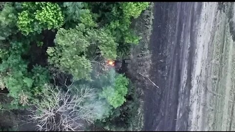 Ukrainian forces use drones and modified mortars to take out the invaders