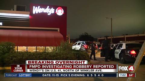 Police investigating robbery at Fort Myers Wendy's overnight