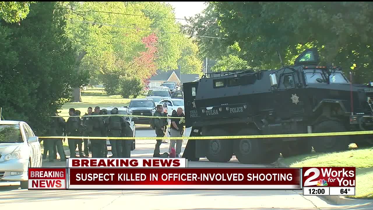 Suspect killed in officer-involved shooting in midtown Tulsa