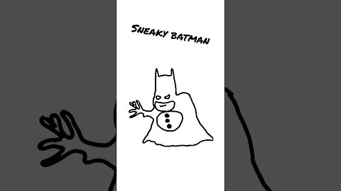 Sneaky Batman Snowman #drawing #art #batman