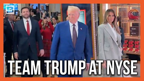 "We Love You President Trump!" Donald Trump, Melania, JD Vance Walk Across Trading Room Floor