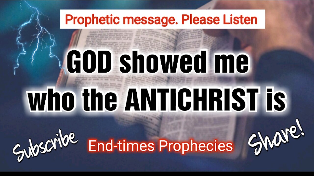 Antichrist. Our Redemption draws Near! Bible prophecies are being Fulfilled. -Share!