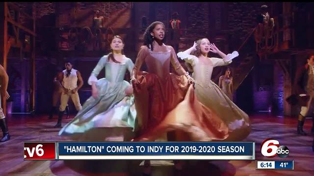 "Hamilton" coming to Indy for 2019-2020 season