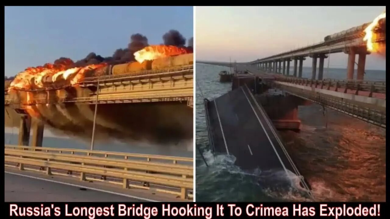 Russia And Europe's Longest Bridge Just Built By Russia Has Exploded!