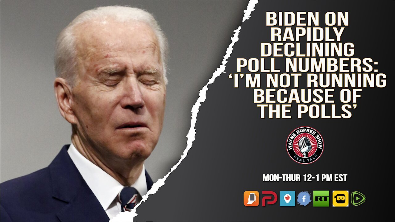 Biden Claims He Won't Base His Actions On Declining Poll Numbers