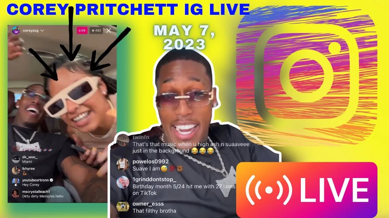 COREY PRITCHETT IG LIVE: Corey and Carmen Turn Up To Spanish Music *Straight Vibes* (07/04/23)