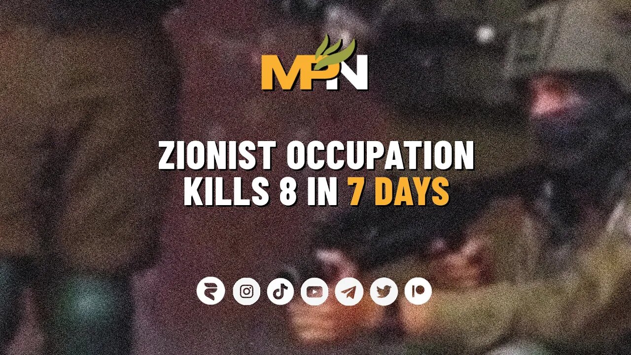 Zionist Occupation Kills 8 In 7 Days