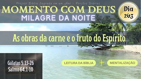MOMENTO COM DEUS - LEITURA DIÁRIA DA BÍBLIA | MILAGRE DA NOITE - Dia 263/365 #biblia