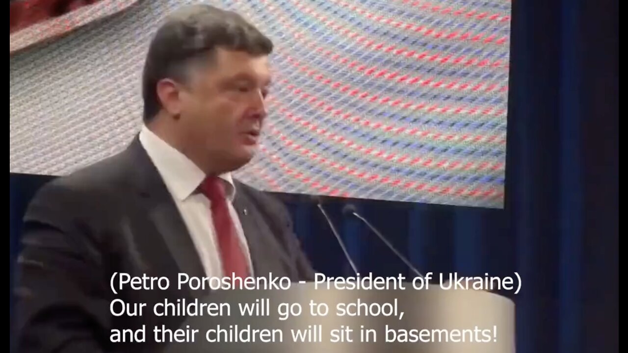 REMINDER! Poroshenko In 2014: Our Children Will Go To School And Yours Will Sit In A Basement