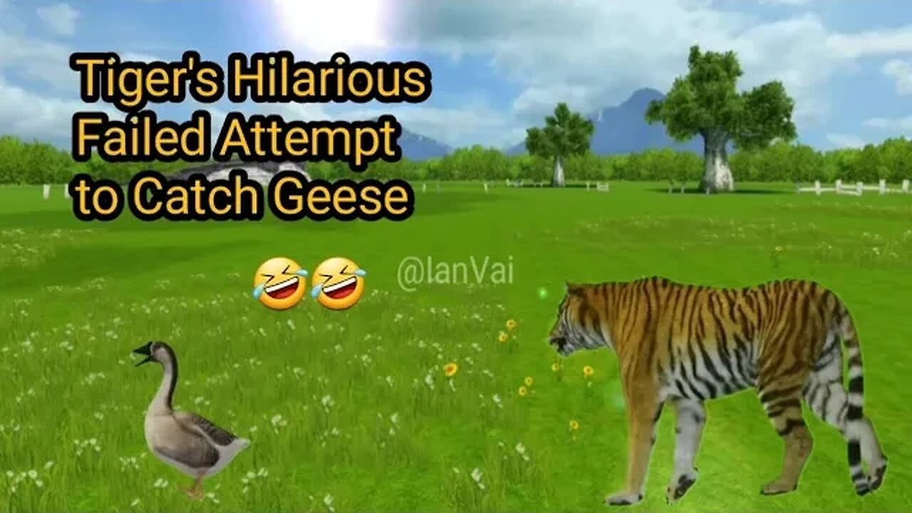 Watch a Tiger's Hilarious Failed Attempt to Catch Geese - Nature's Comedy Show