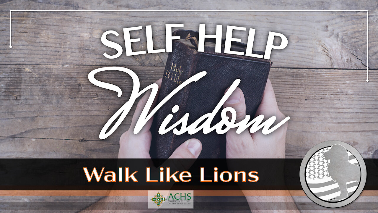 "Self Help Wisdom" Walk Like Lions Christian Daily Devotion with Chappy Nov 16, 2020
