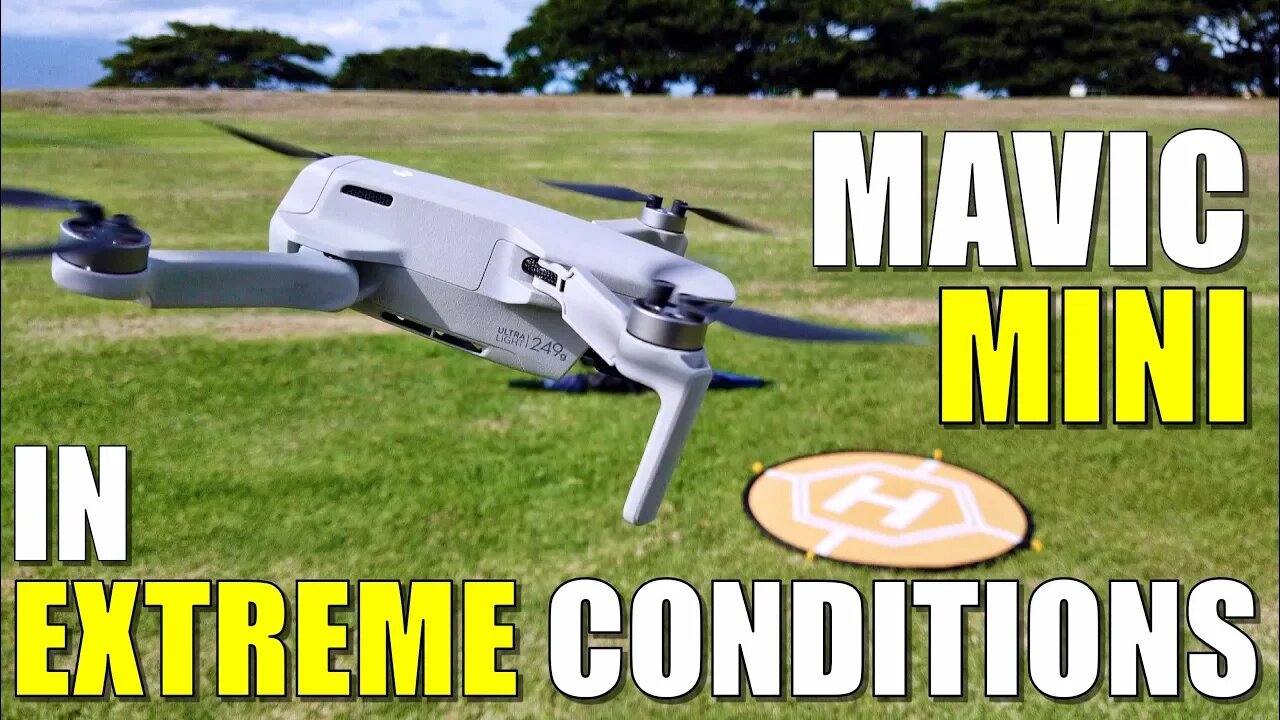 DJI MAVIC MINI Flight Test Review - EXTREME WINDS!.. Will it FLY AWAY? QUICKSHOTS Work?