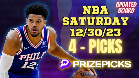 #PRIZEPICKS | BEST PICKS FOR #NBA SATURDAY | 12/30/23 | PROP BETS | #BESTBETS | #BASKETBALL | TODAY