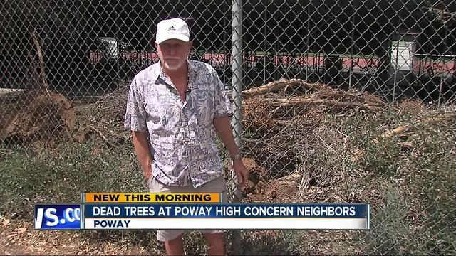 Dead trees at Poway High School concern neighbors