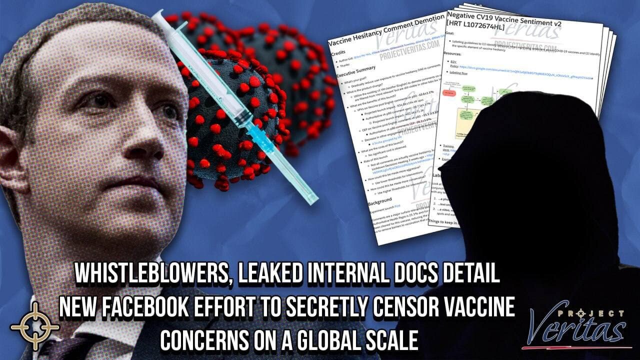 Facebook Whistleblowers LEAK DOCS Detailing Effort to Censor Vaccine Concerns on Global Scale