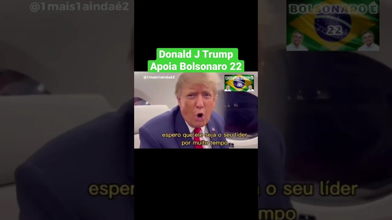 Donald J Trump envia mensagens para os Brasileiros sobre a votação de hoje. #bolsonaroreeleito