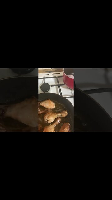 Cooking fried chicken for the kids-they love it