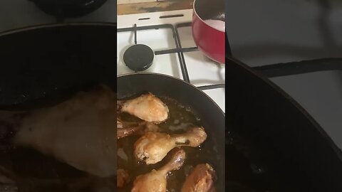 Cooking fried chicken for the kids-they love it
