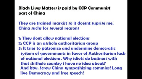 Black Lives Matters is funded by Communist Party of China (CCP)