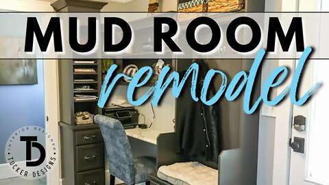 Create a MUD ROOM with a dropzone out of a closet | Remodel a LAUNDRY CLOSET into Mudroom