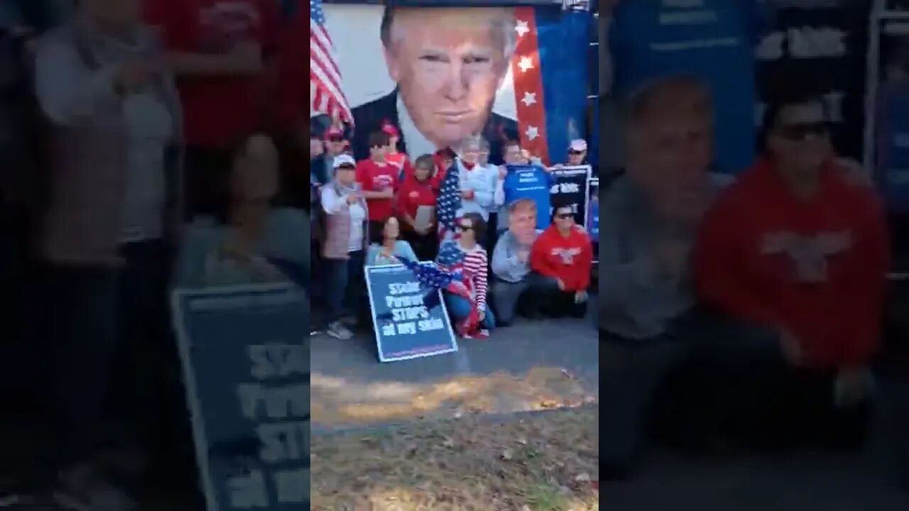 DEBBIE DOOLEY Veterans For America First on the ground with Patriots in Trumball, CT TRUMP BUS TOUR
