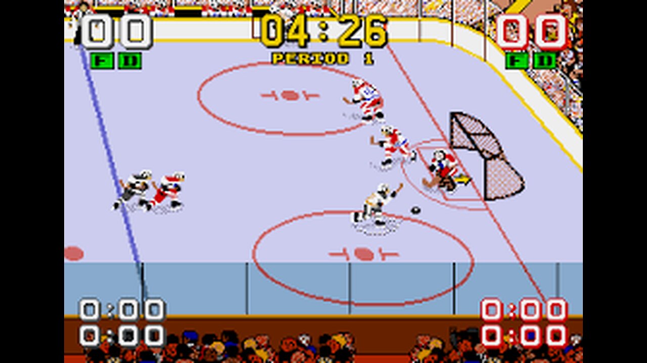 Vancouver vs L.A.- Mario Lemieux Hockey Sega Genesis