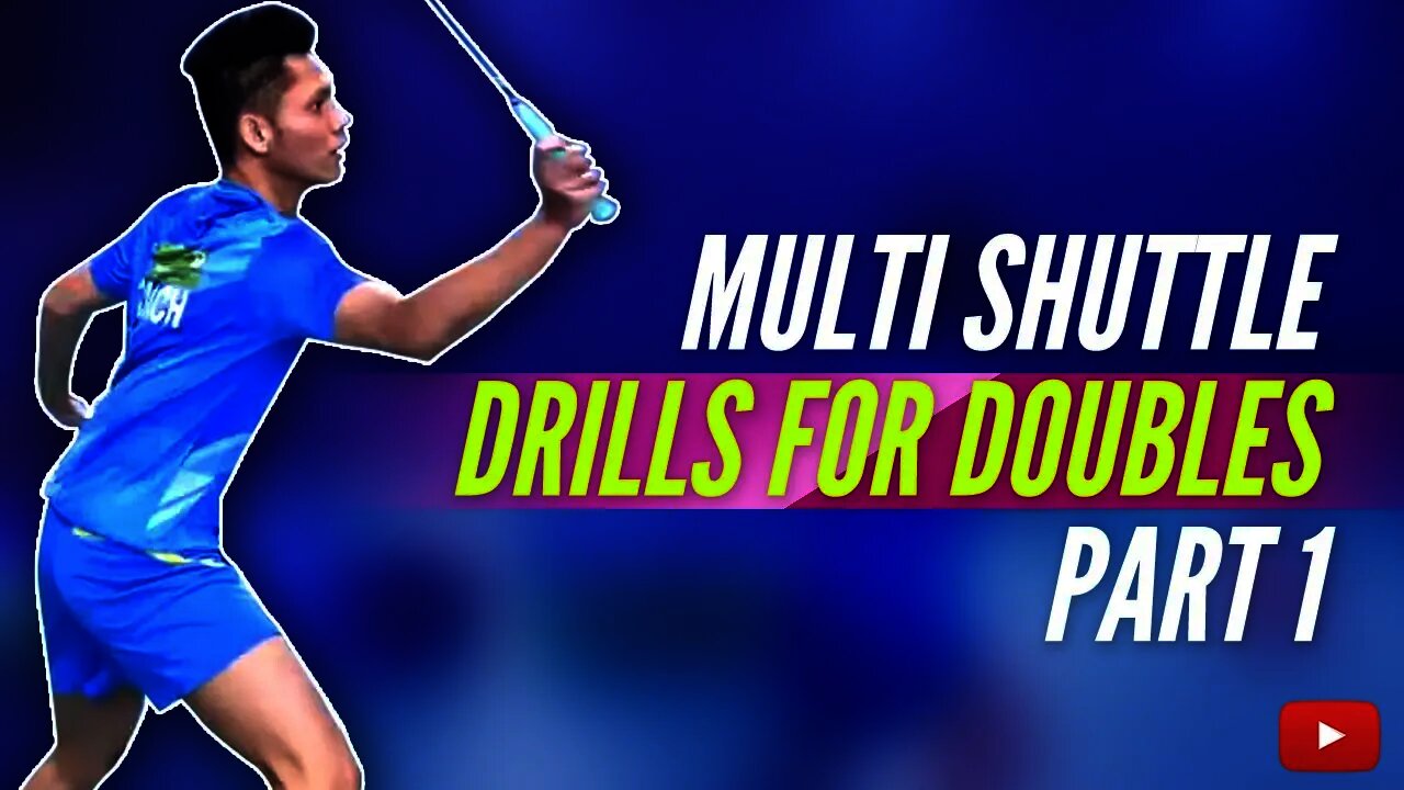 Doubles Drills Part 1 (Multi shuttle) Become a Better Badminton Player featuring Abhishek Ahlawat