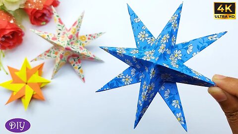 How to Make a Paper Star Step by Step | 3D Paper Star Making | Easy Paper Crafts