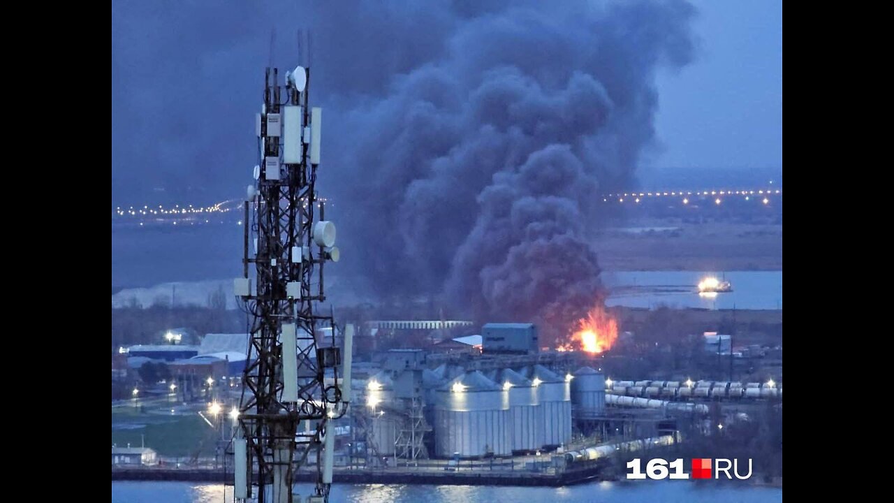 ტელეგრამი. კონტრშეტევა რუსეთში: ხანძარი როსტოვის ერთ-ერთ ნავთობბაზაზე. 03. 04. 2024