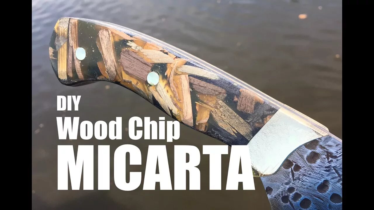 How to Easily make Wood Chip Micarta Hybrid Knife handles or Scales