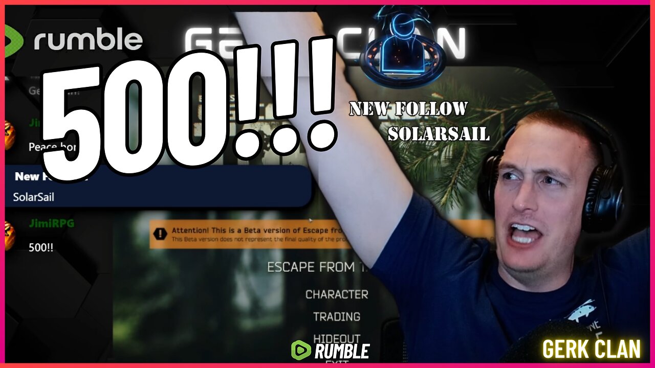 500!!! Wow! Thank you #GamingOnRumble Community!