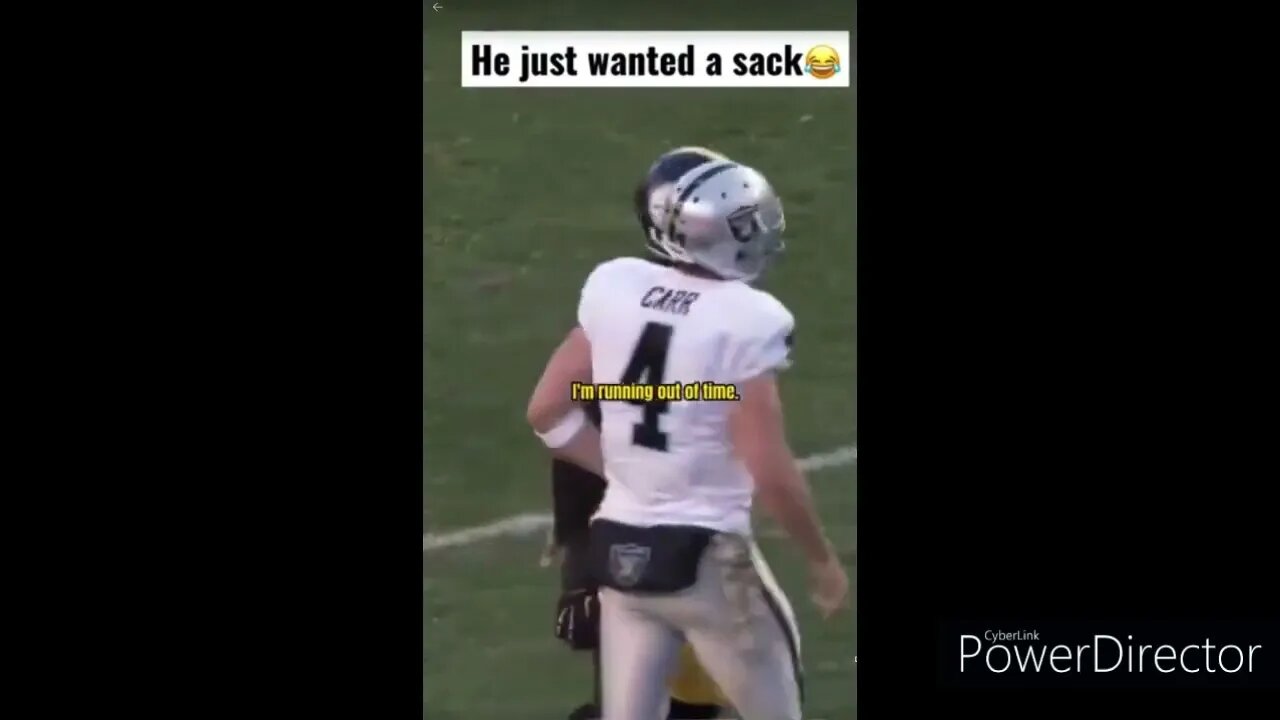 He wanted that sack so bad lol