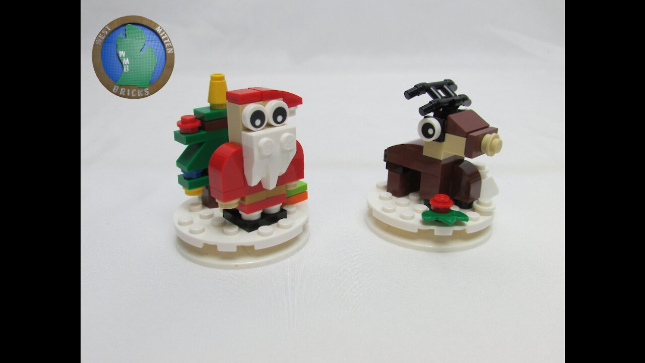 Lego Christmas Ornament Santa 854037 and Reindeer 854038