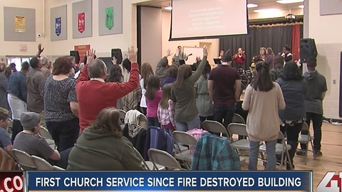 Congregation comes together after church fire