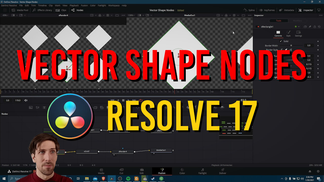 NEW Vector Shape Nodes Explained for DaVinci Resolve 17