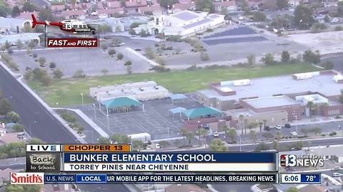 Chopper 13 flies over Bunker Elementary