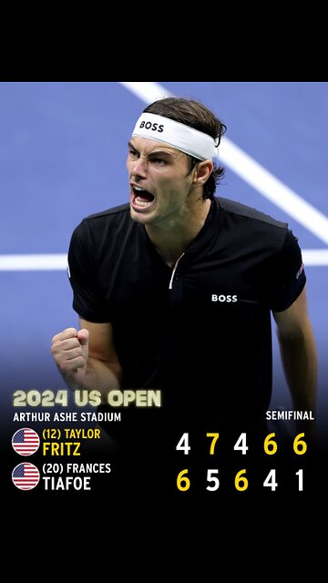 Taylor Fritz defeats Frances Tiafoe, to play for US Open title #usopen2024 #final
